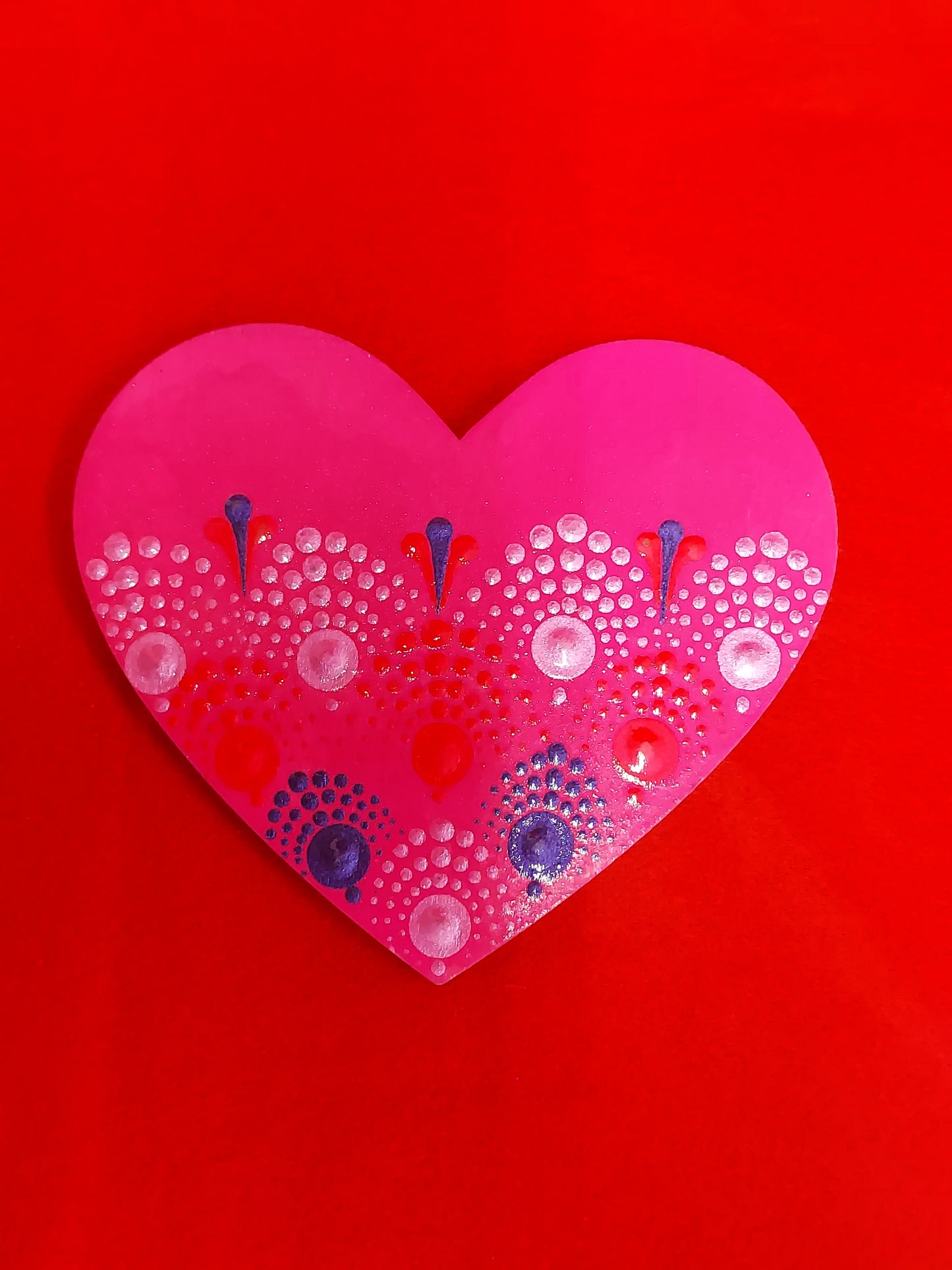 Mandala Wood Heart magnet