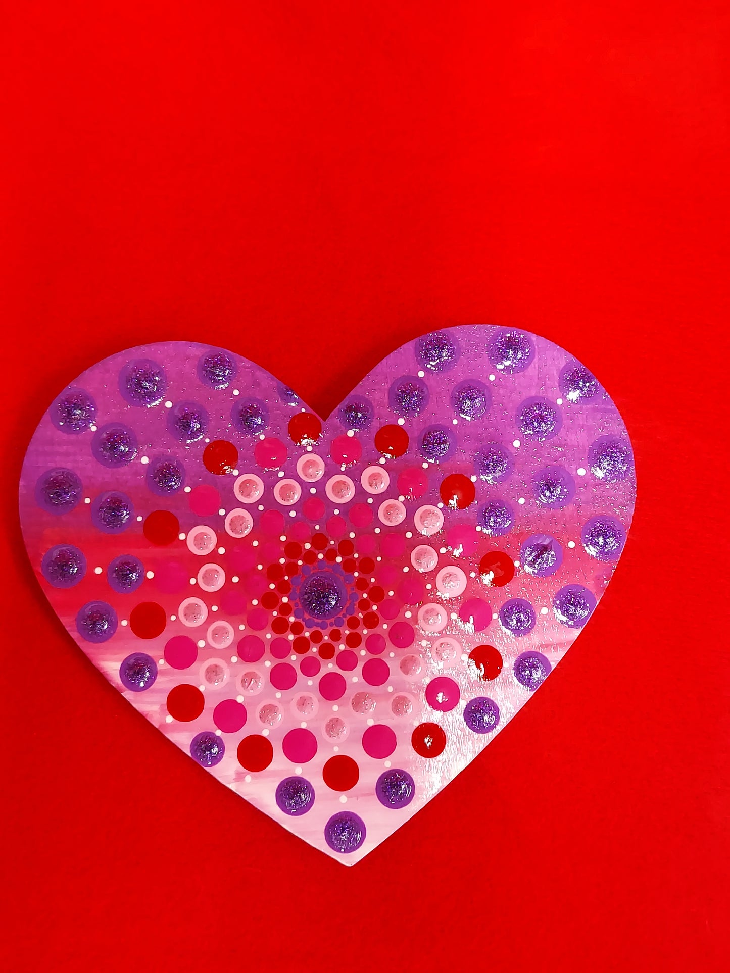 Mandala Wood Heart magnet