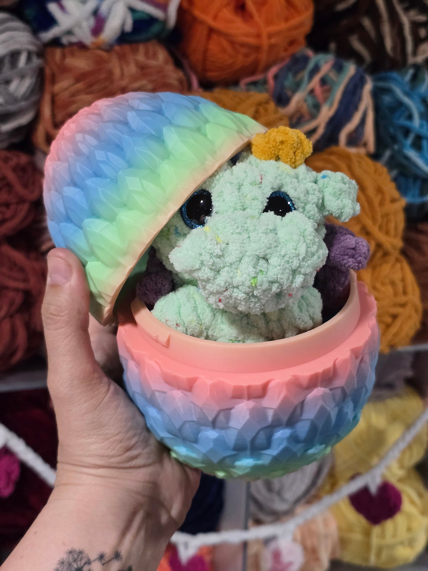 Dragon w/3d printed egg