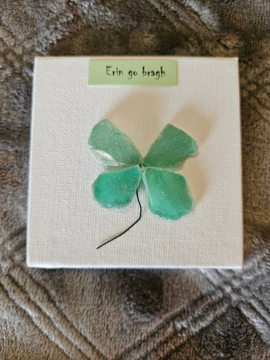 Lucky Shamrock: Sea Glass Magnet