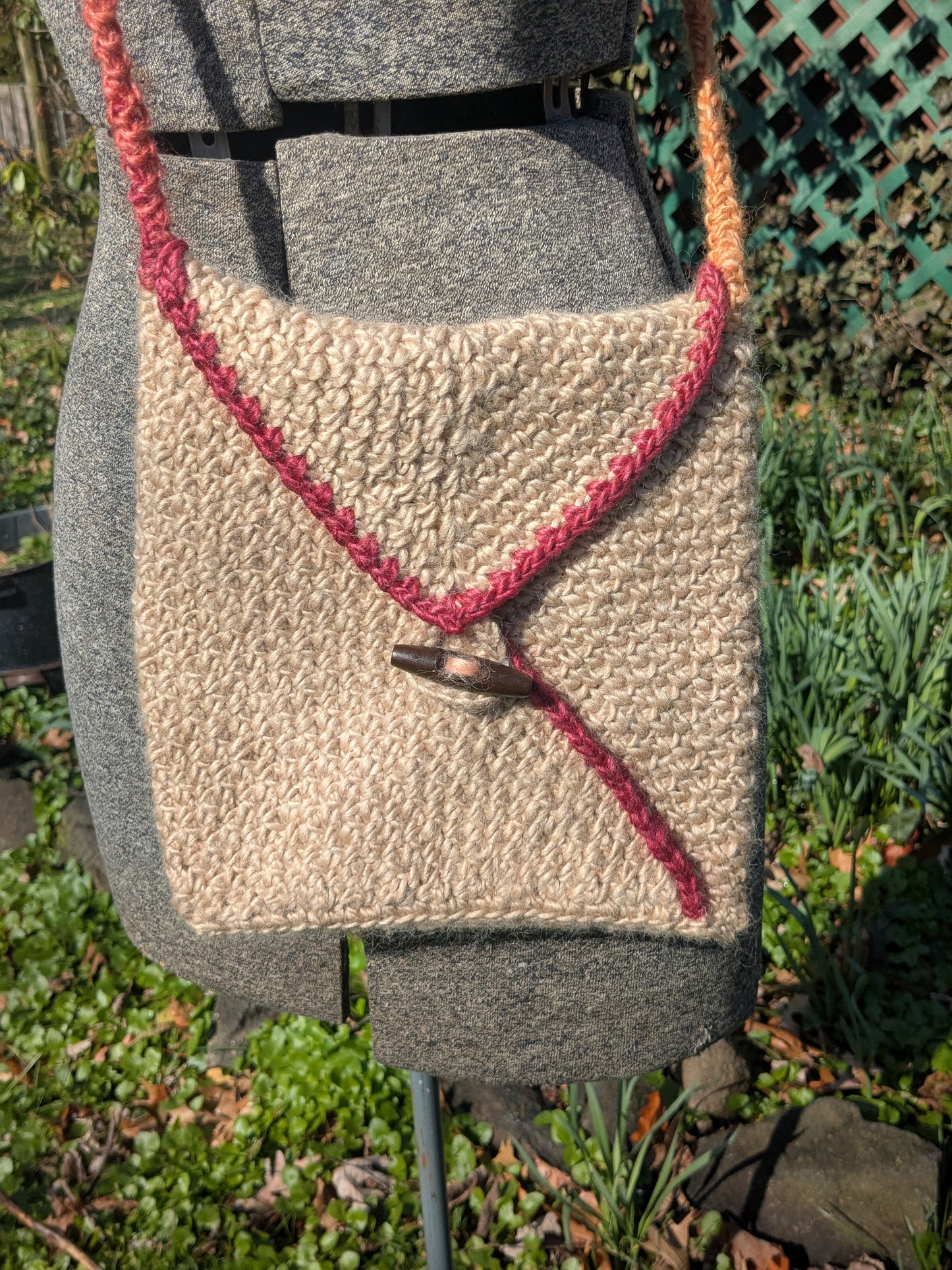 Crochet crossbody satchel