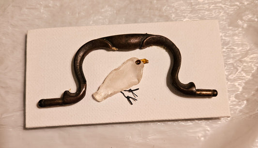 Bird under Handle: Sea Glass Magnet