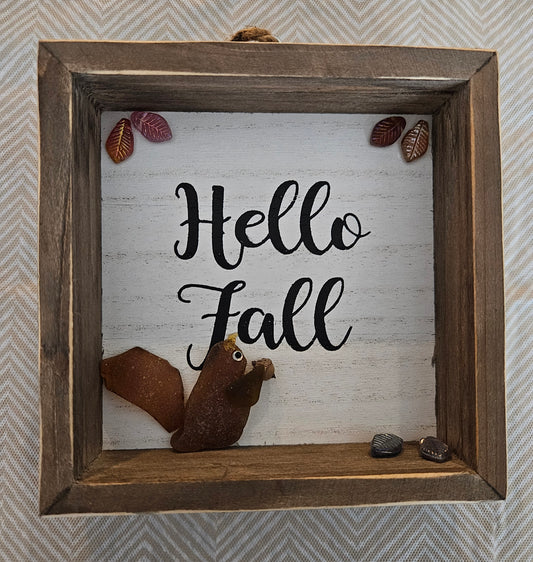 Sea Glass Squirrel - Hello Fall