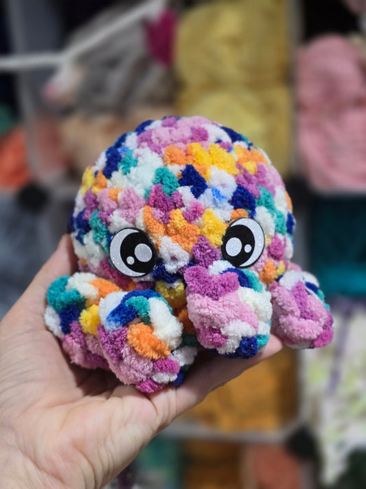 Plush Octopus, rainbow