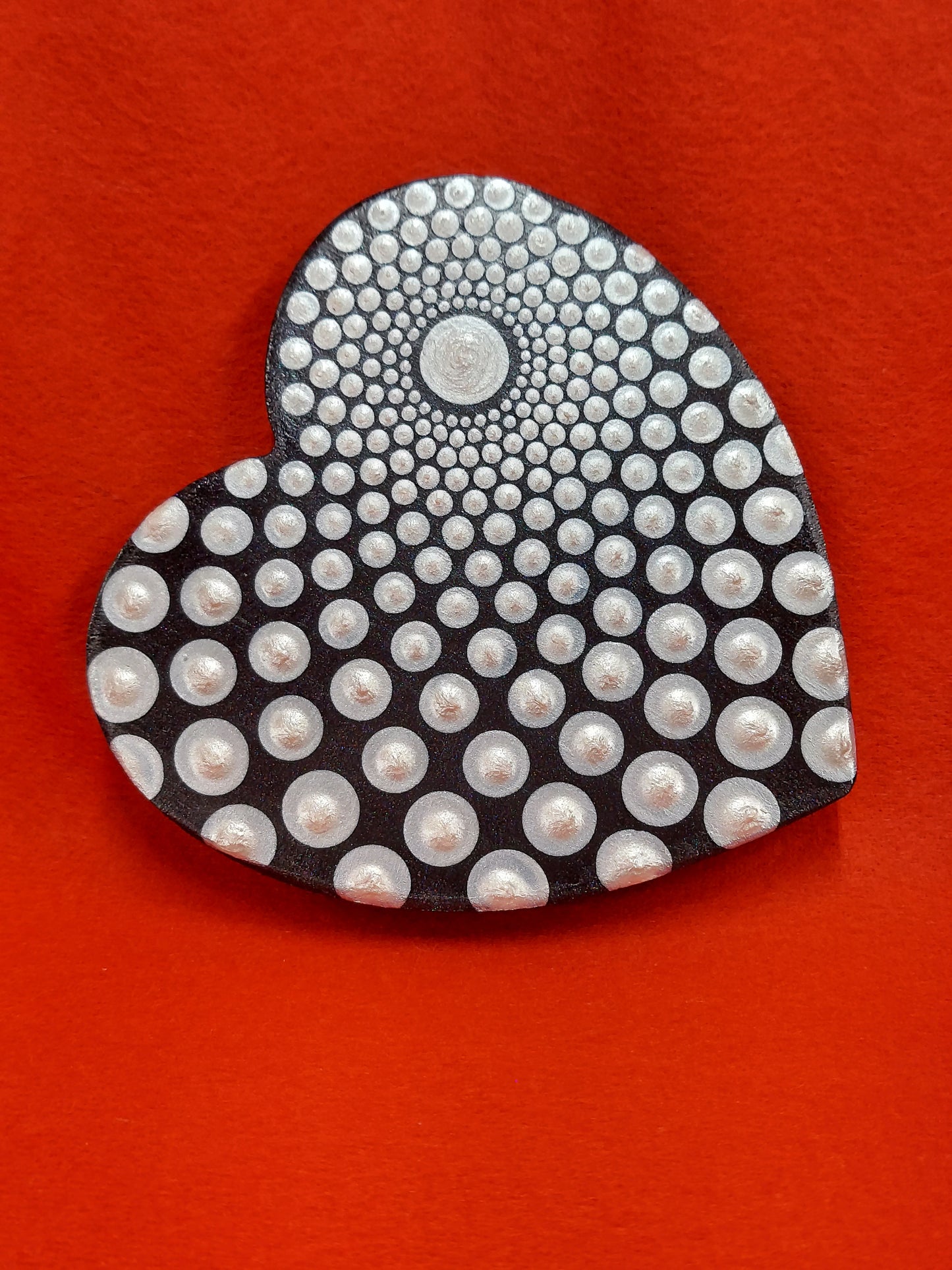 Mandala Wood Heart shelf sitter
