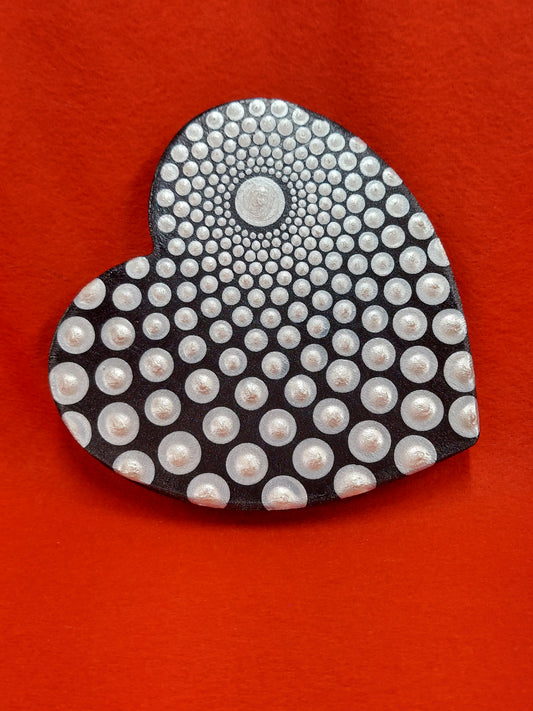 Mandala Wood Heart shelf sitter