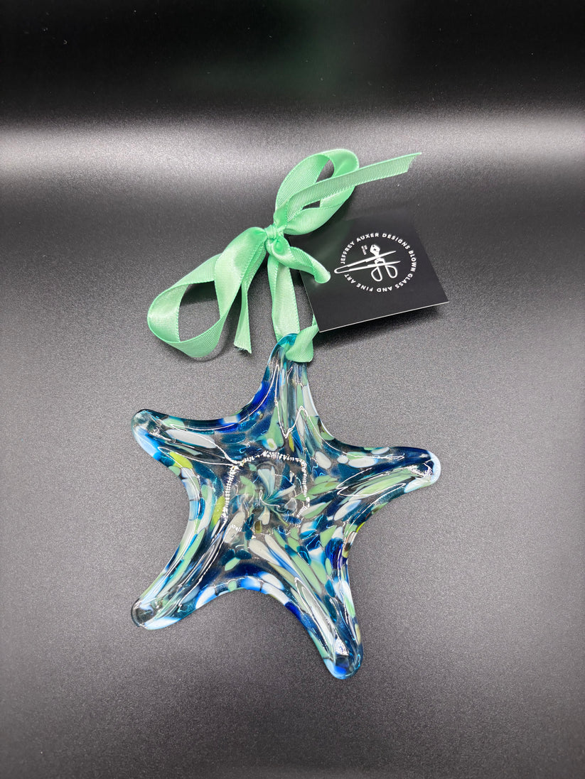 Hand blown glass ornaments and starfish