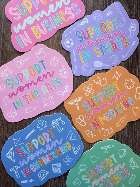 Support women in sticker
