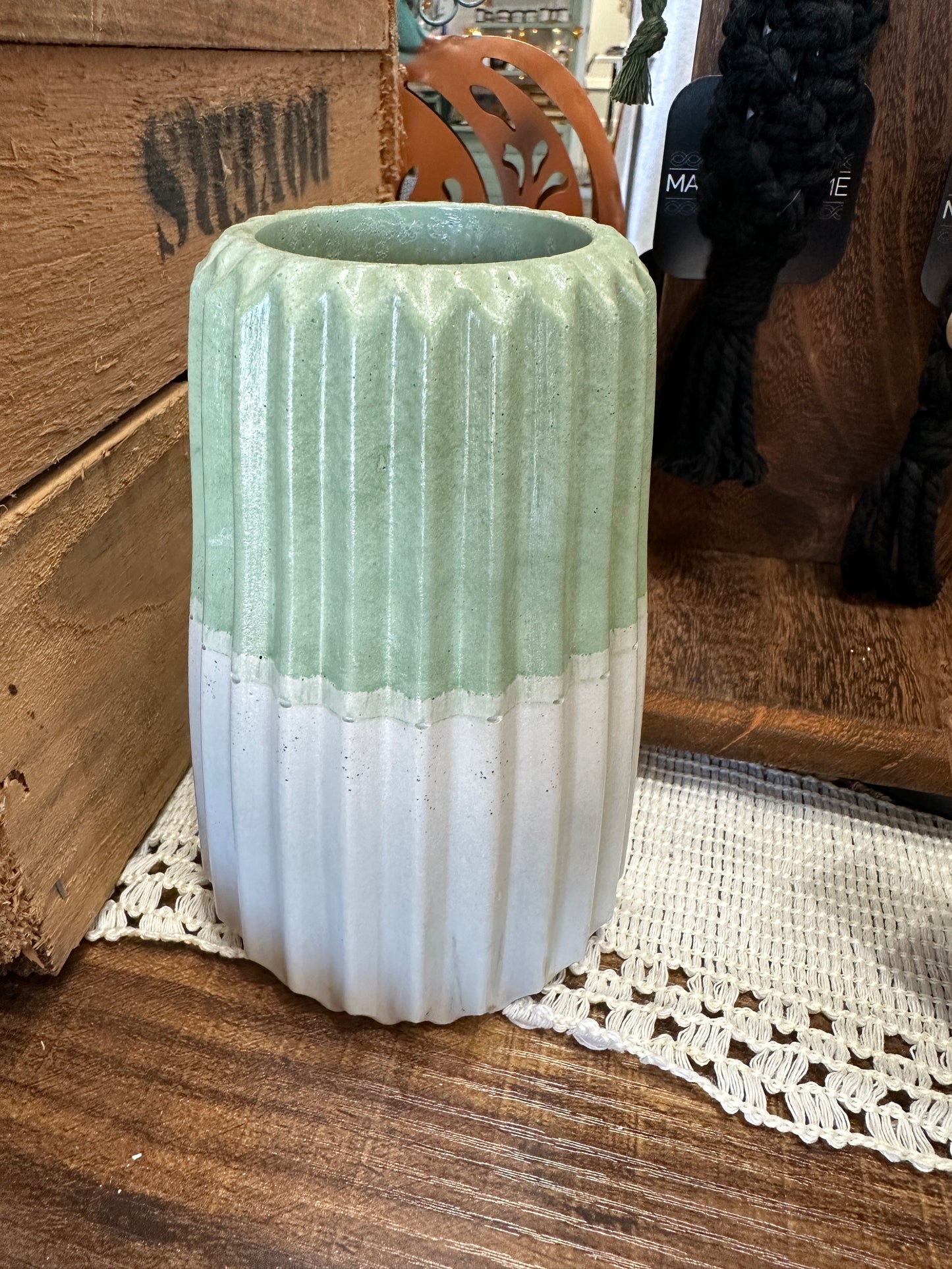 Ribbed Vase