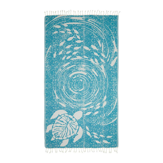 Ocean Turtle Beach Bath Pool Towels Turkish Cotton sand free